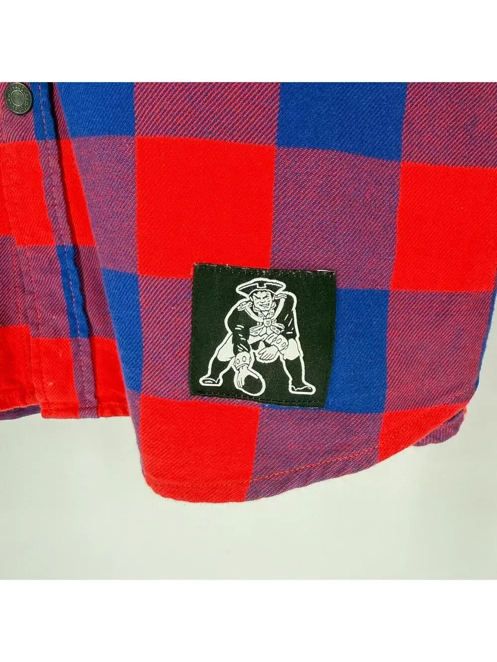 Levi’s NFL Patriots Flannel Shirt Streetwear Buffalo Plaid‎ Button Up Mens XL
